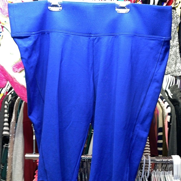 LUXE SLIMS 2x Plus Slim Blue Capri design on ankle like new  size 20 / 22 - Picture 3 of 11